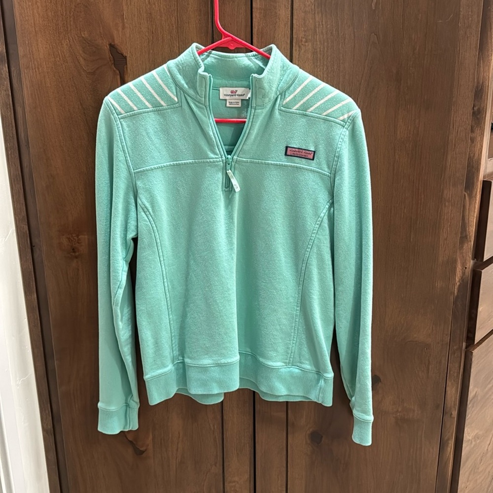 Vineyard Vines, Women’s quarter zip, mint green, size small Shep shirt